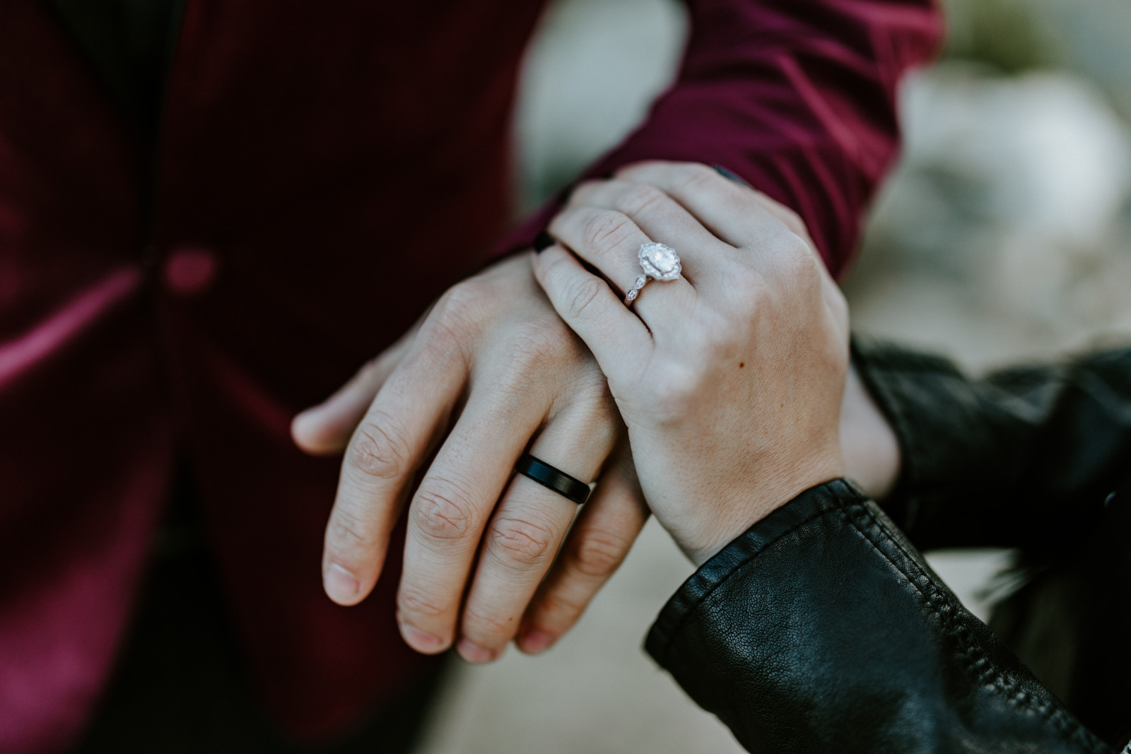 Jeremy and Alyssa sit on the sand at Joshua Tree National Park, CA Elopement wedding photography at Joshua Tree National Park by Sienna Plus Josh.