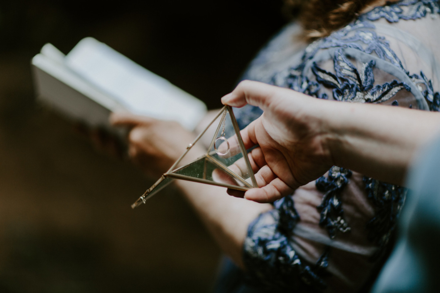 Audrey and Kate's rings. Elopement wedding photography at Bridal Veil Falls by Sienna Plus Josh.