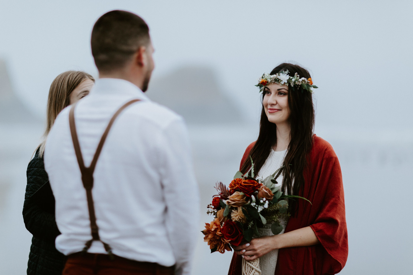 Allison smiles at TJ during the elopement.