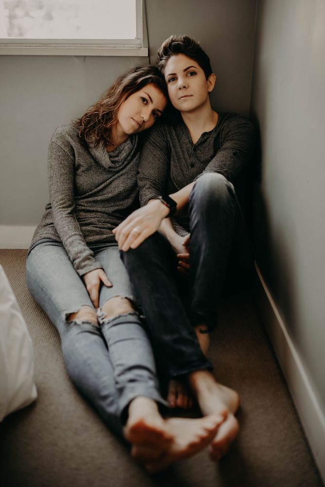 Couple photography, in-home.