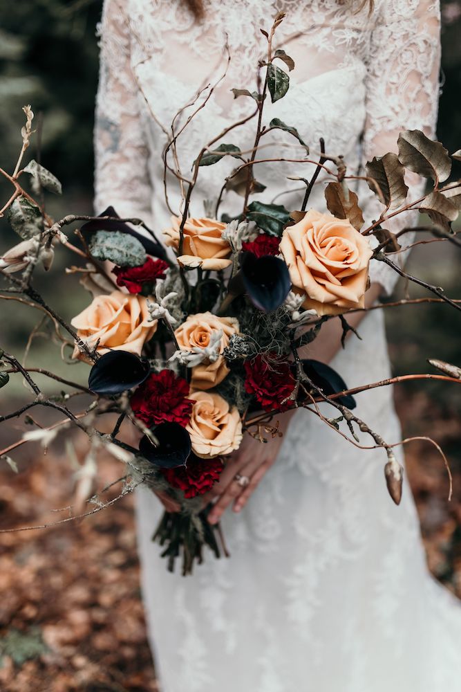 Gothic inspired elopement, Portland.