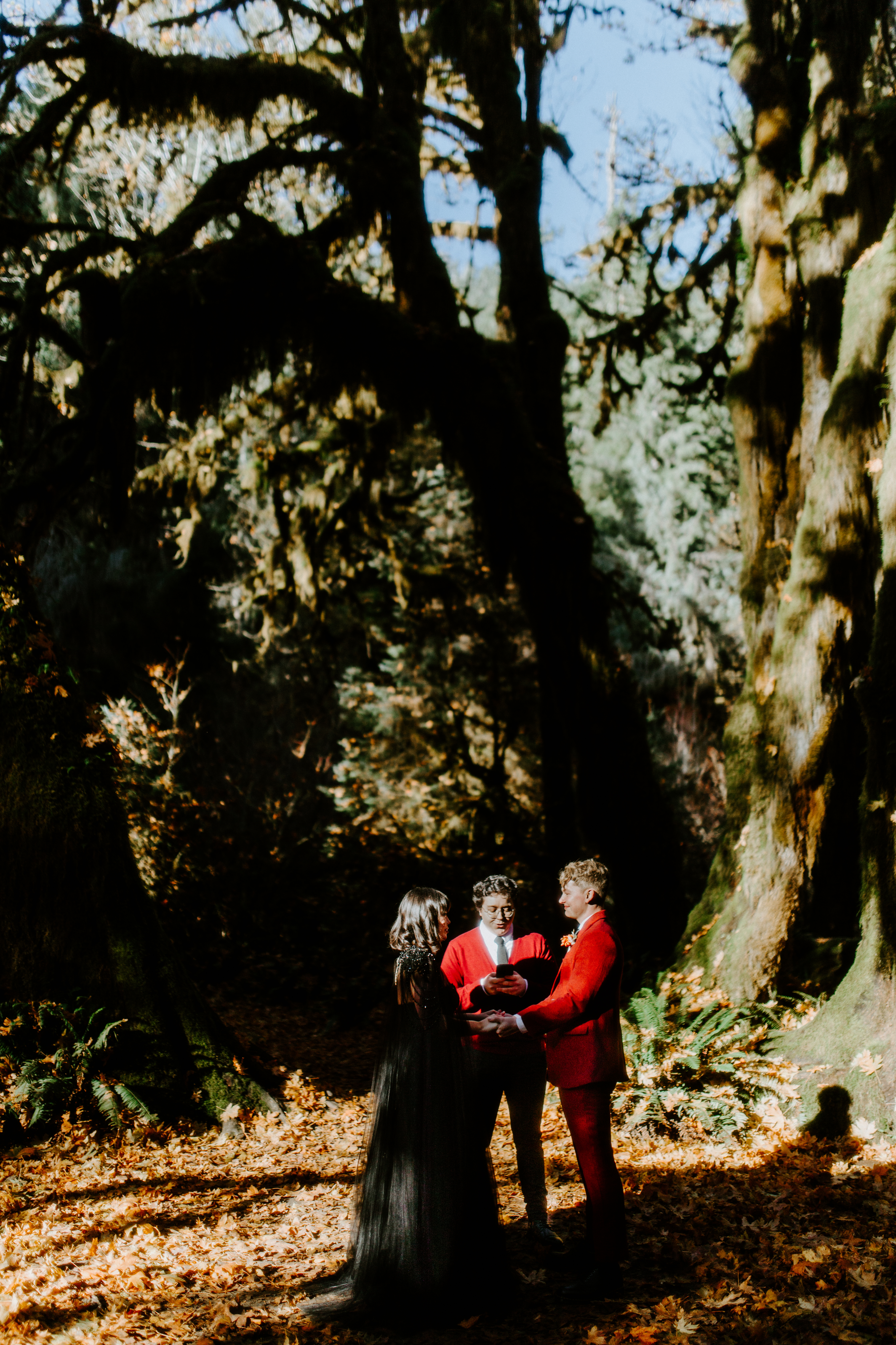 Bret and Bethany elope at the Hoh Rainforest in Washington.