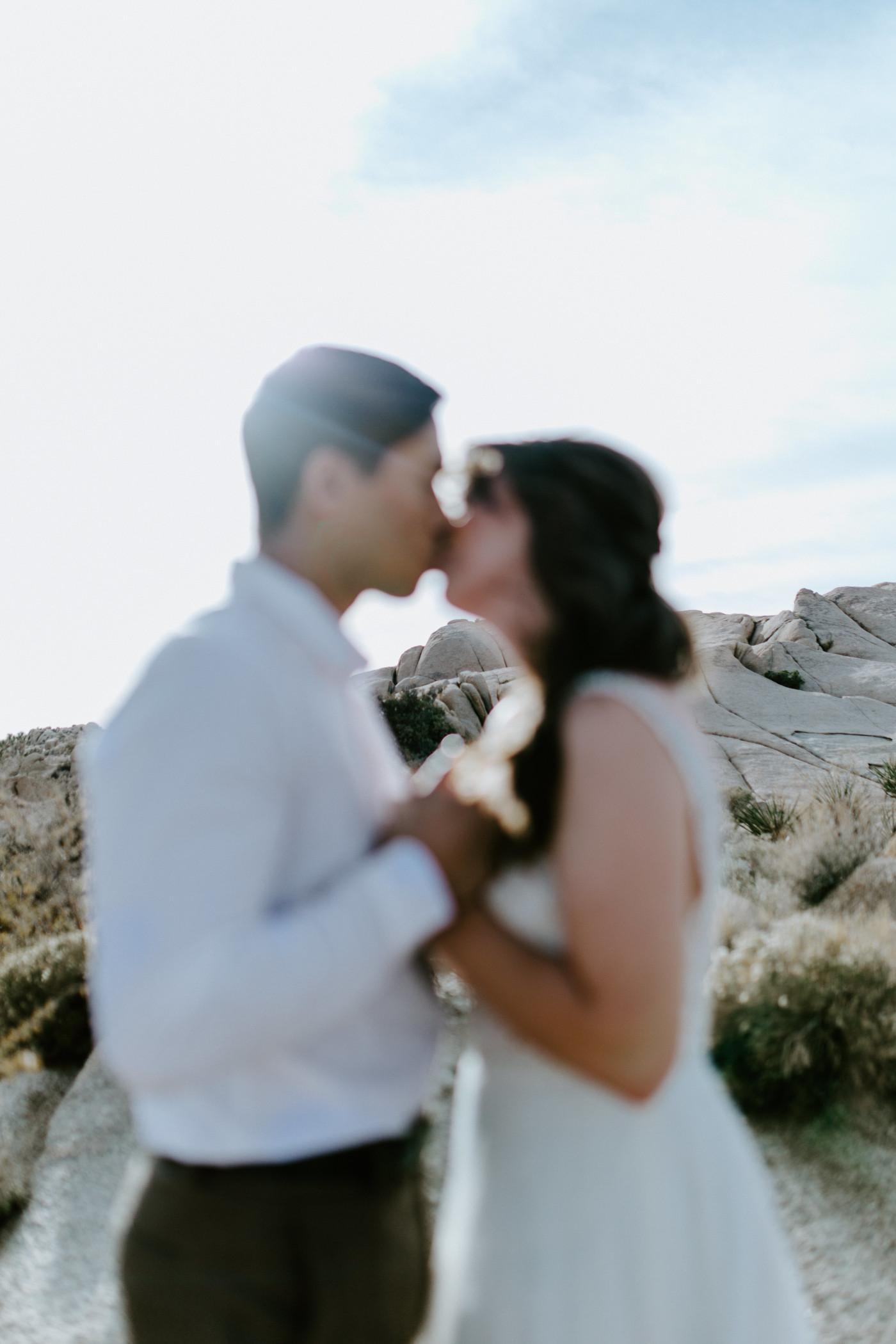 Shelby and Zack kiss during their ceremony as they elope.