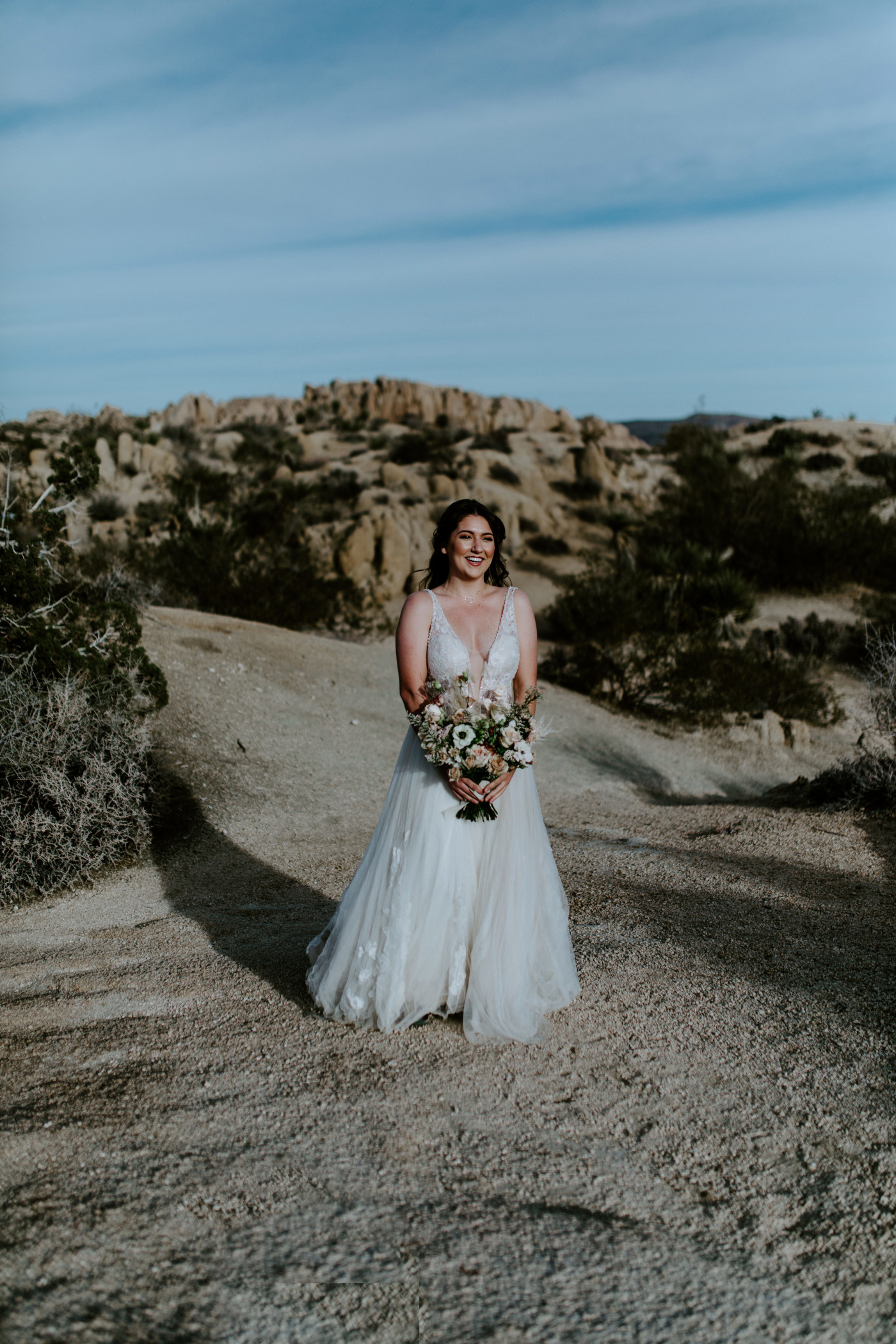 Shelby makes her way to her elopement ceremony spot.