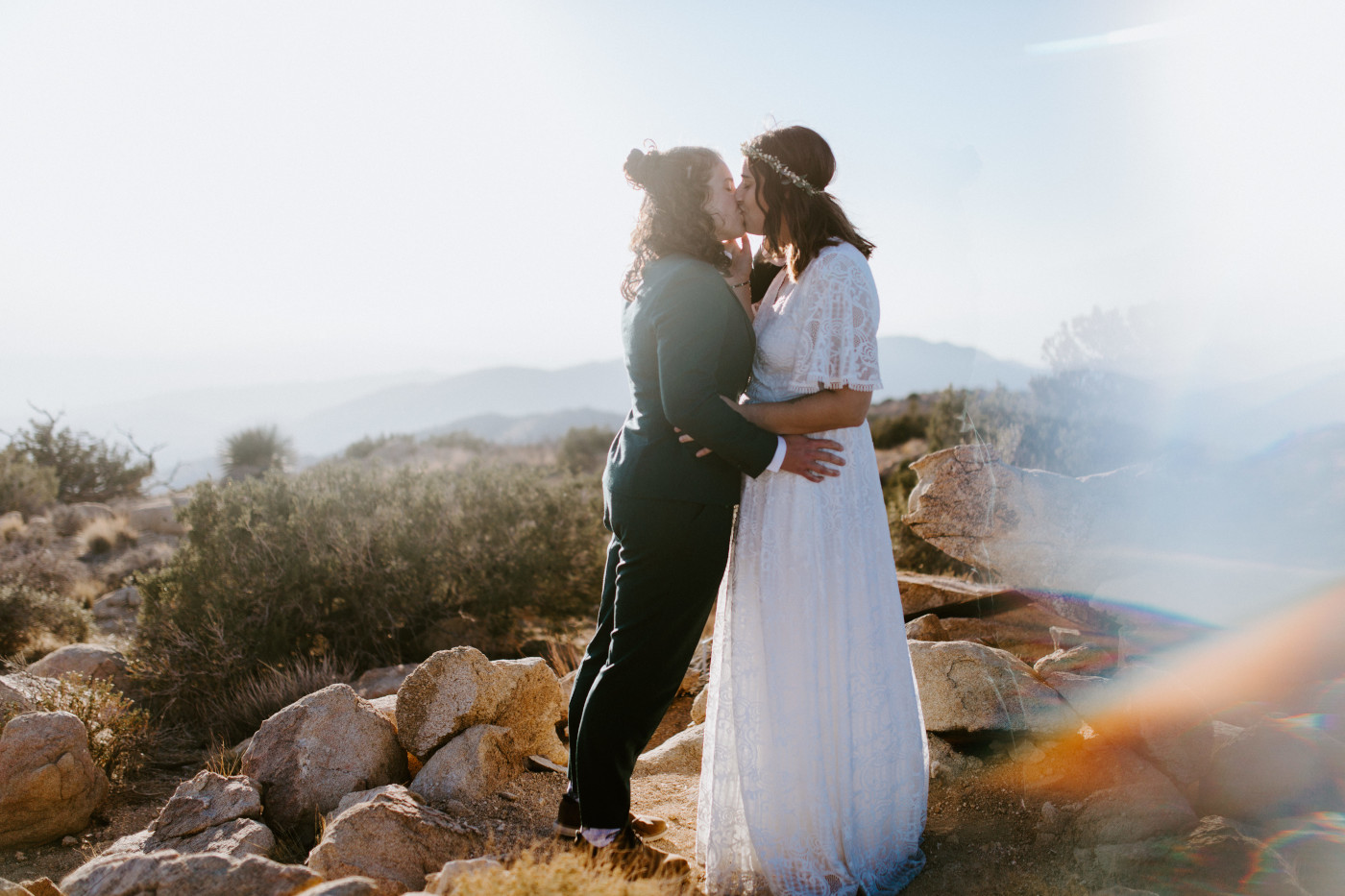 Becca and Madison share a kiss.