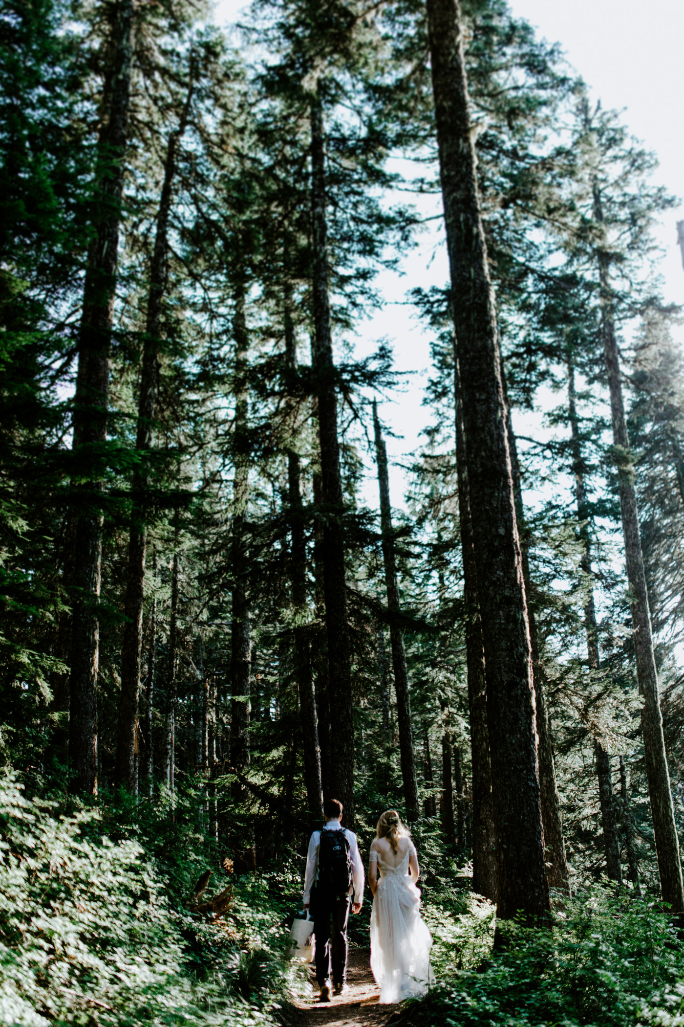 Kylie and Corey on the trail to Mount Hood.