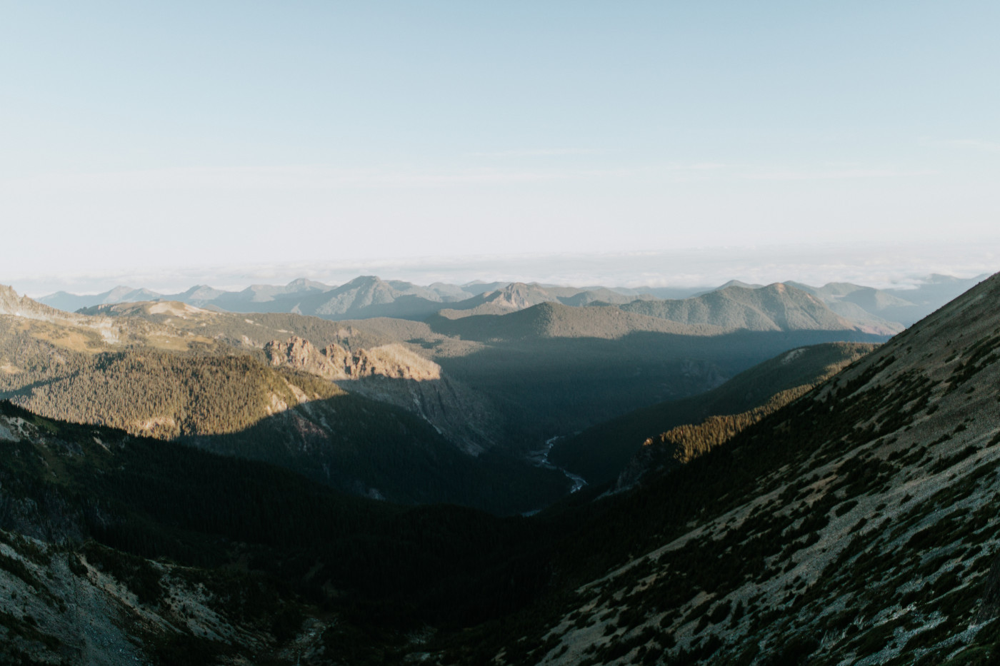 A view of the mountains. Elopement photography at Mount Rainier by Sienna Plus Josh.