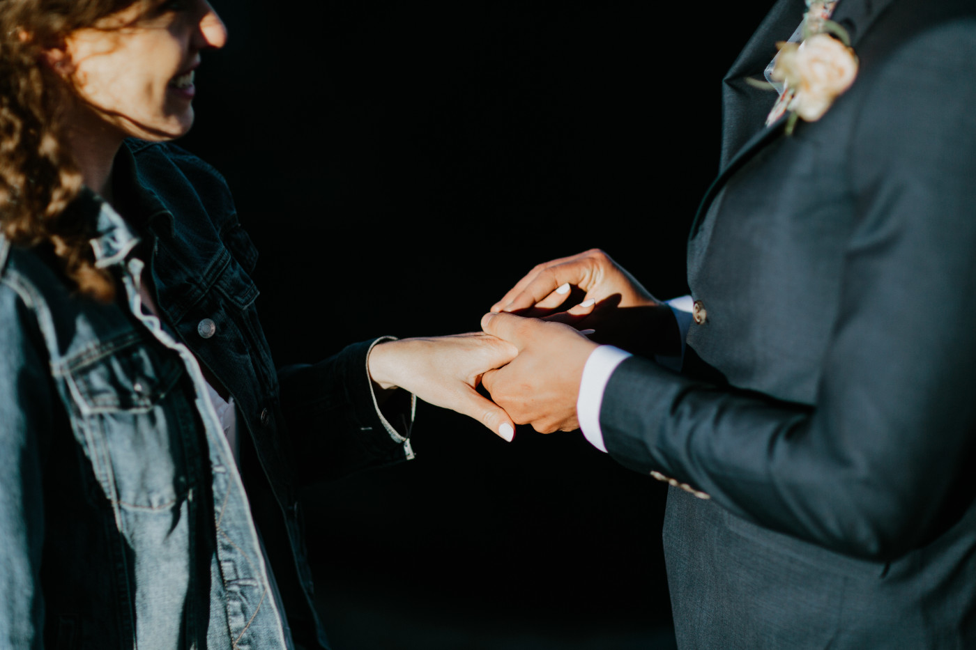 Chad puts a ring on Tasha. Elopement photography at Mount Rainier by Sienna Plus Josh.