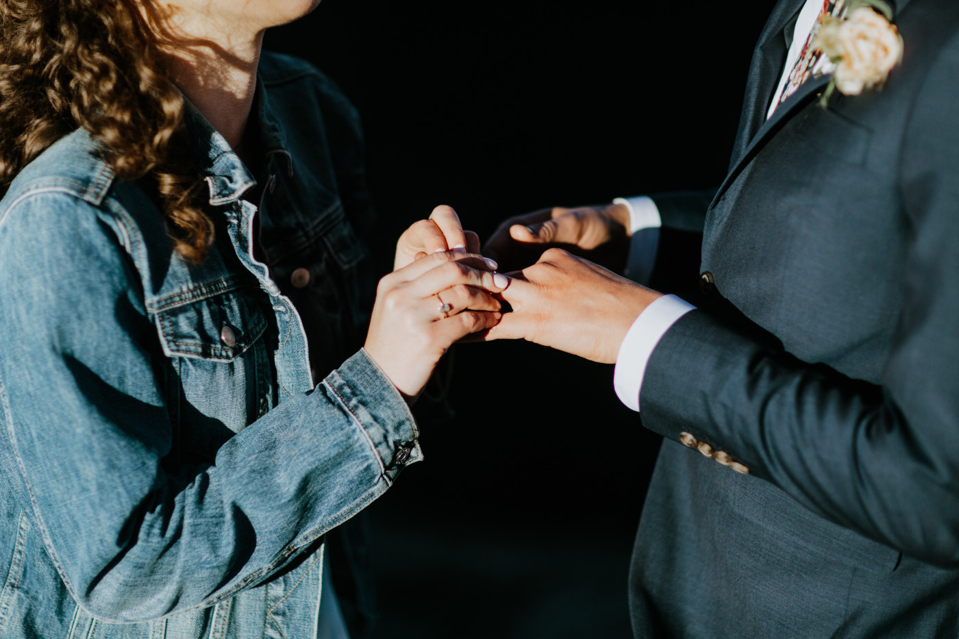 Tasha puts a ring on Chad. Elopement photography at Mount Rainier by Sienna Plus Josh.