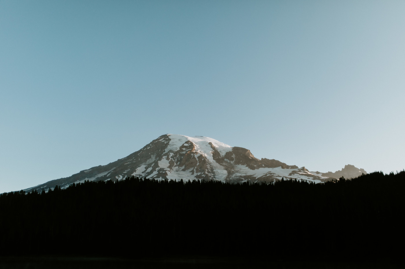 A view of Mount Rainier before Fred and Brooks elopement.