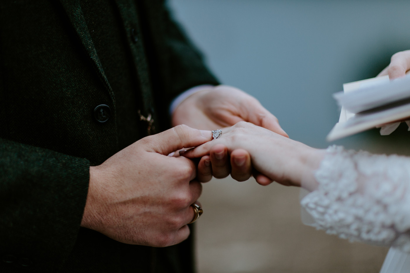 Alex puts a ring on Elizabeth. Elopement photography at North Cascades National Park by Sienna Plus Josh.