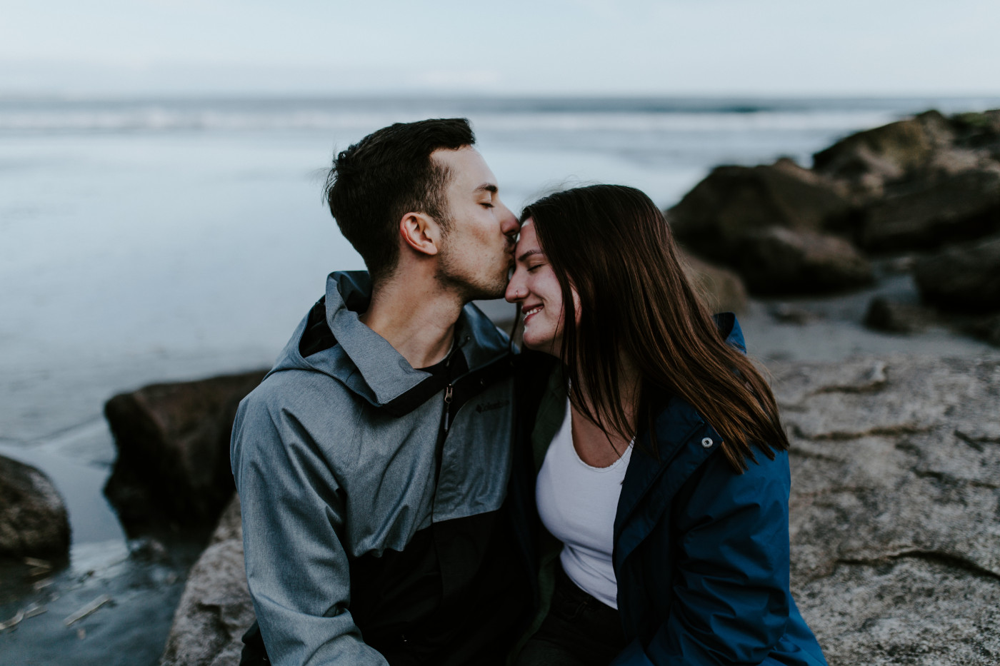 Kyle kisses Taylor. Elopement photography at North Cascades National Park by Sienna Plus Josh.
