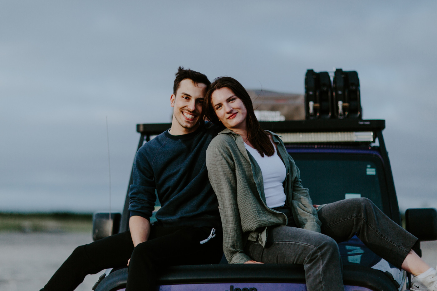 Taylor and Kyle smile for the camera. Elopement photography at North Cascades National Park by Sienna Plus Josh.