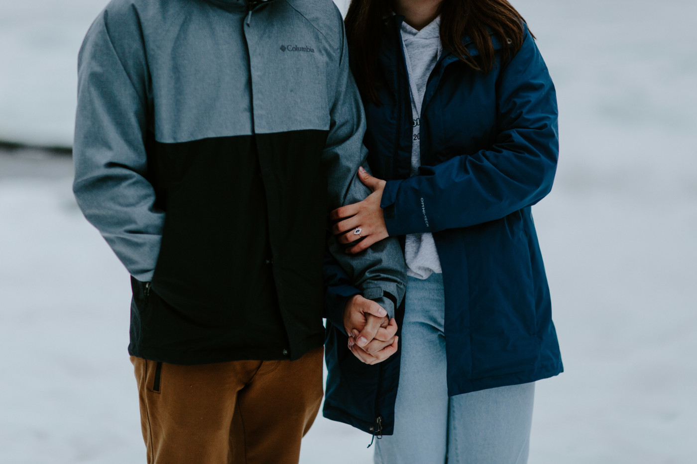 Taylor and Kyle hold hands. Elopement photography at North Cascades National Park by Sienna Plus Josh.