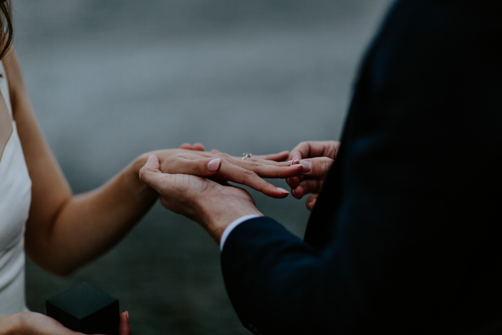 Corey puts a ring on Mollie. Elopement photography Olympic National Park by Sienna Plus Josh.