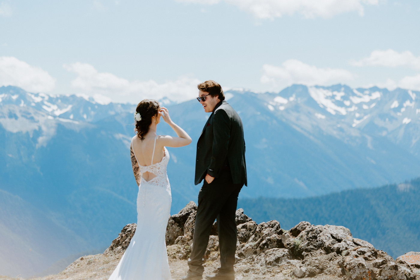 Coty sees Adrielle for the first time during their first look at Olympic National Park.