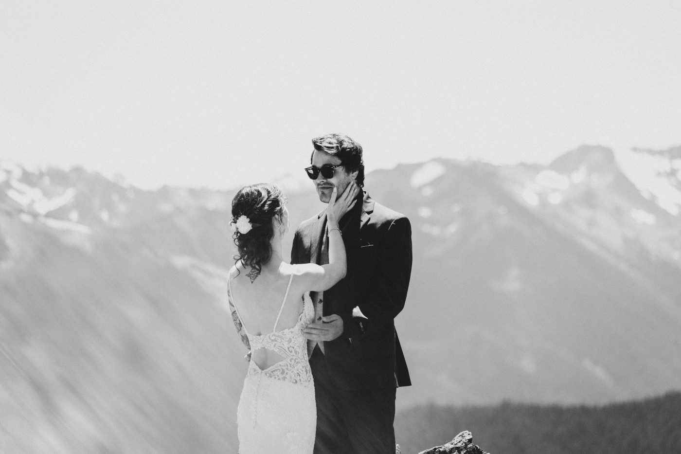 Adrielle admires Coty during their first look at Olympic National Park.