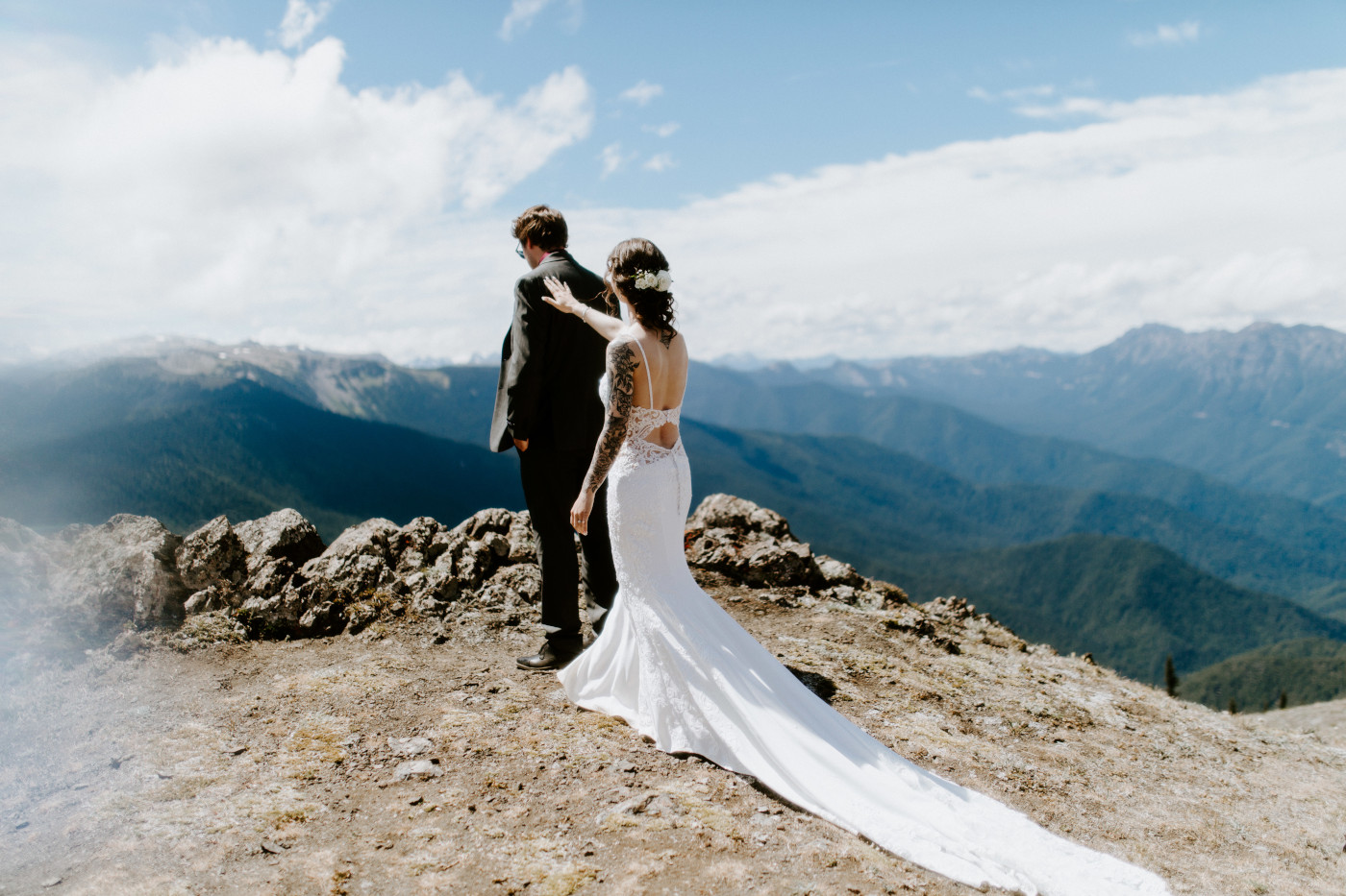 Adrielle taps Coty during their first look at Olympic National Park.