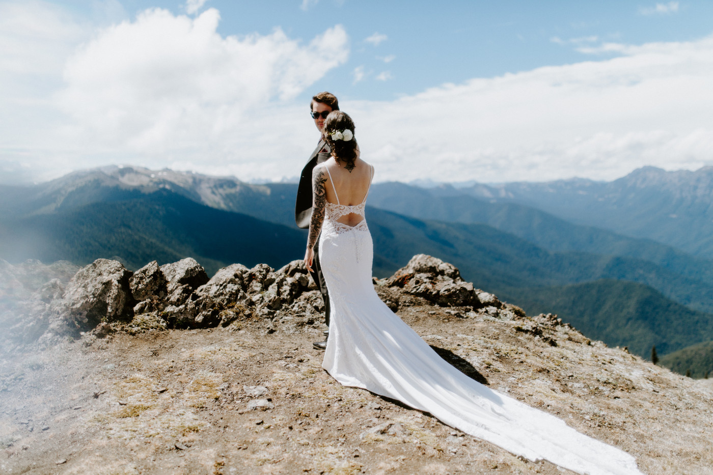 Coty sees Adrielle for the first time at Olympic National Park.