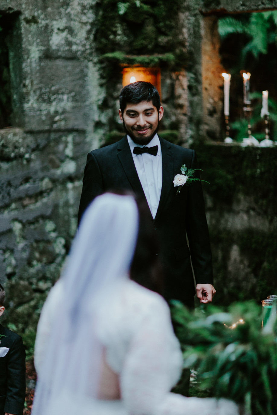 Sam watches Sarah at Skamania House, Washington. Elopement photography in Portland Oregon by Sienna Plus Josh.