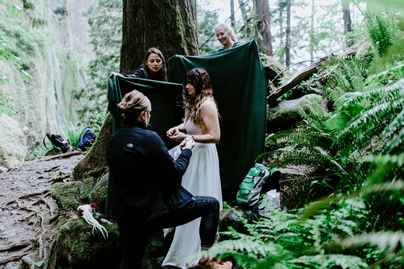 Jordan and Andrew get changed for their elopement ceremony.